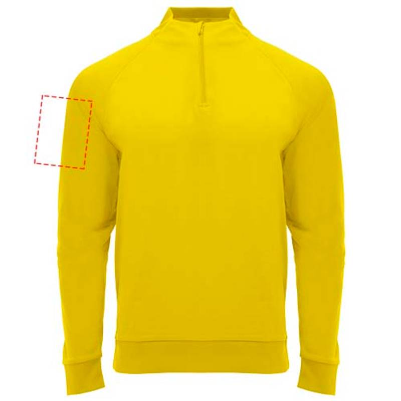 Epiro unisex mikina s dlhým rukávom a štvrtinovým zipsom, žltá, S Epiro unisex mikina s dlhým rukávom a štvrtinovým zipsom, žltá, S