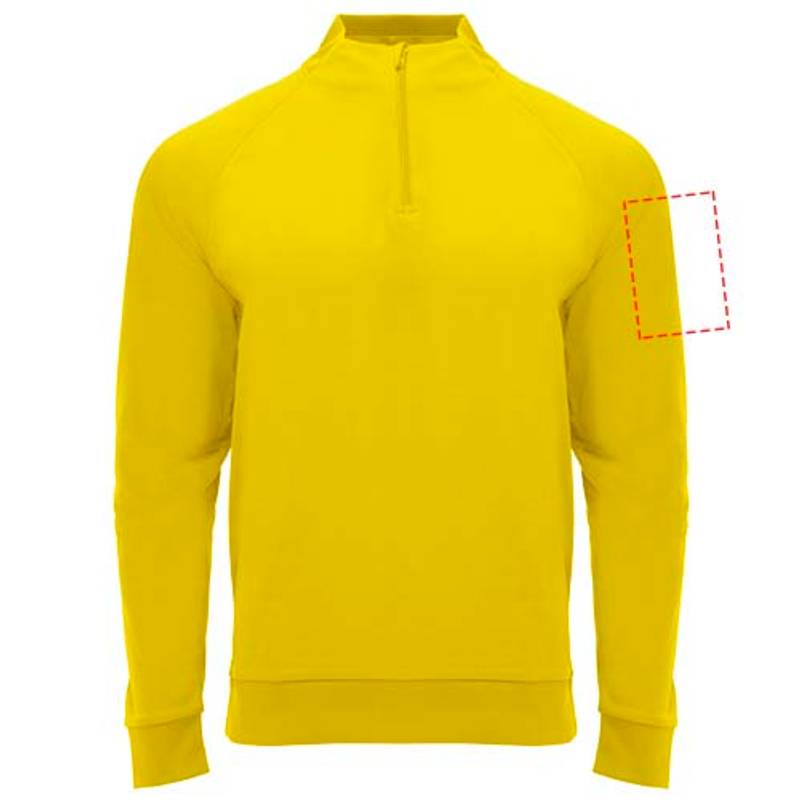 Epiro unisex mikina s dlhým rukávom a štvrtinovým zipsom, žltá, S Epiro unisex mikina s dlhým rukávom a štvrtinovým zipsom, žltá, S
