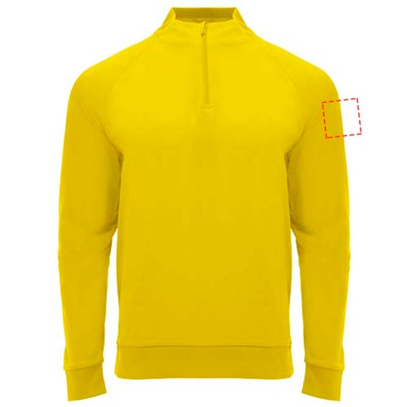 Epiro unisex mikina s dlhým rukávom a štvrtinovým zipsom, žltá, S Epiro unisex mikina s dlhým rukávom a štvrtinovým zipsom, žltá, S