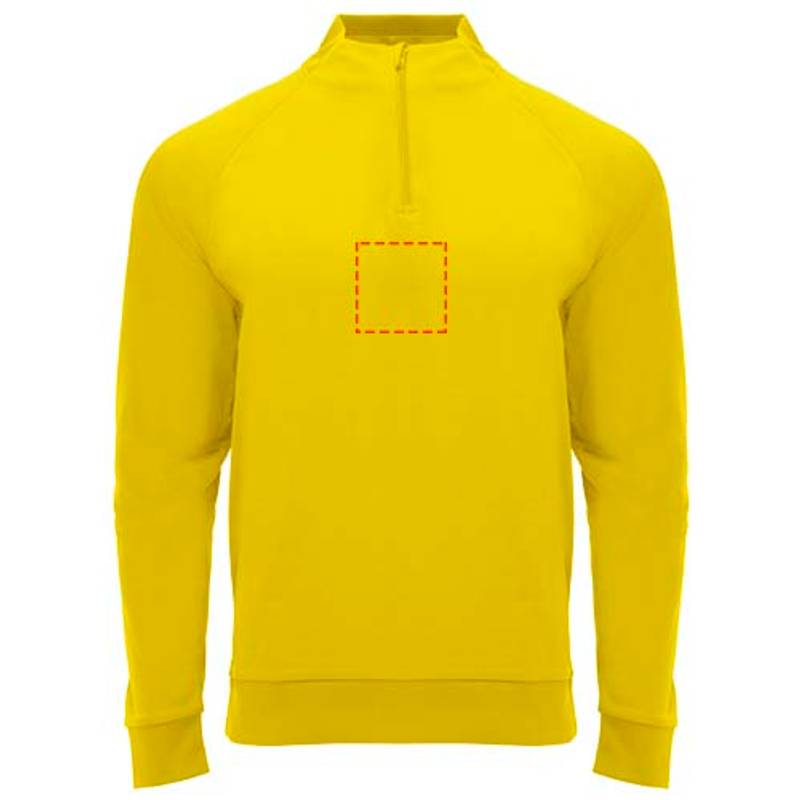 Epiro unisex mikina s dlhým rukávom a štvrtinovým zipsom, žltá, S Epiro unisex mikina s dlhým rukávom a štvrtinovým zipsom, žltá, S