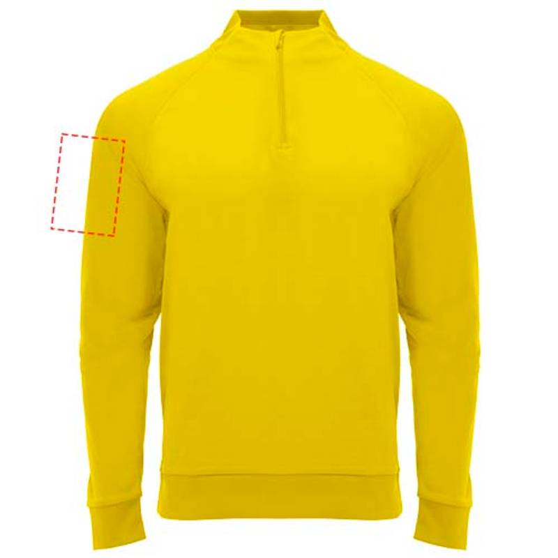 Epiro unisex mikina s dlhým rukávom a štvrtinovým zipsom, žltá, S Epiro unisex mikina s dlhým rukávom a štvrtinovým zipsom, žltá, S