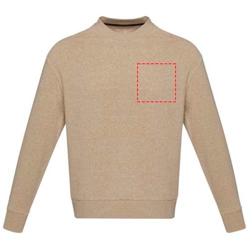 Unisex Aware™ recyklovaný svetr s kulatým výstřihem Jet, hnědá Oatmeal, XS Unisex Aware™ recyklovaný svetr s kulatým výstřihem Jet, hnědá Oatmeal, XS