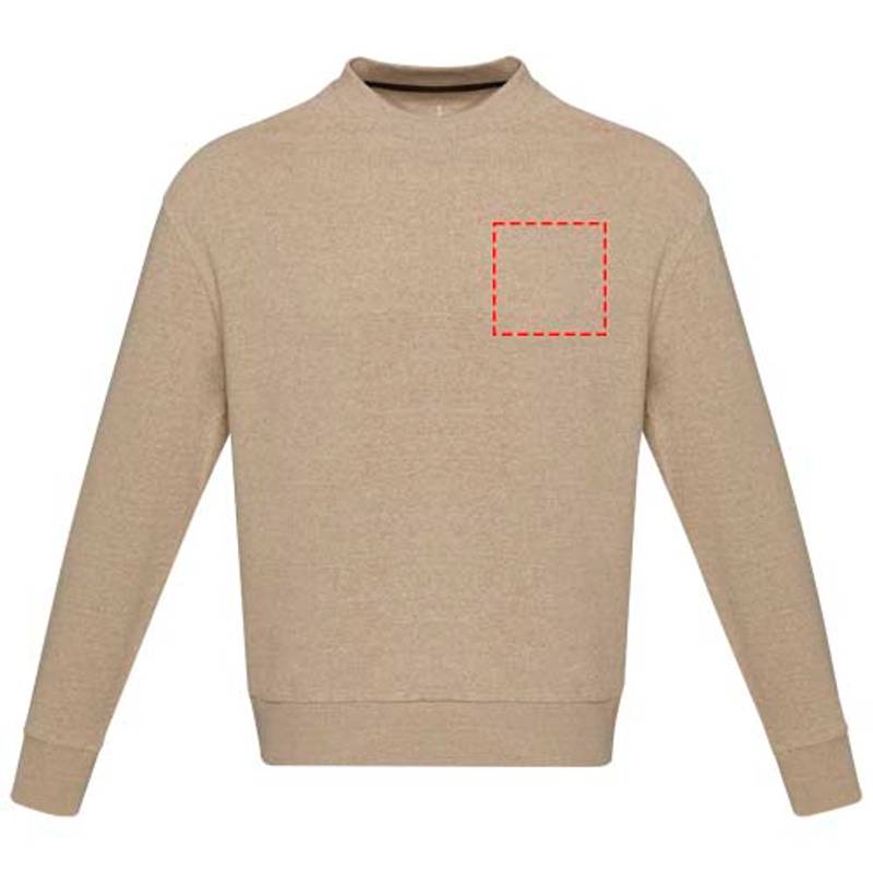 Unisex Aware™ recyklovaný svetr s kulatým výstřihem Jet, hnědá Oatmeal, XS Unisex Aware™ recyklovaný svetr s kulatým výstřihem Jet, hnědá Oatmeal, XS