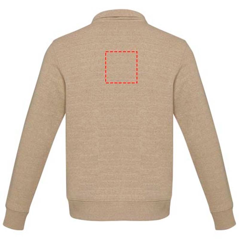 Unisex recyklovaný sveter Aware™ na štvrť zips Tin, hnedá Oatmeal, XS Unisex recyklovaný sveter Aware™ na štvrť zips Tin, hnedá Oatmeal, XS