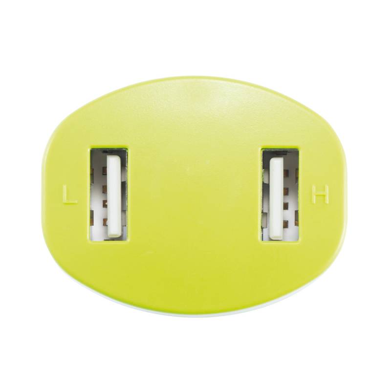 DOCI redukcia z autonabíjačky s 2 USB výstupmi, zelená DOCI redukcia z autonabíjačky s 2 USB výstupmi, zelená