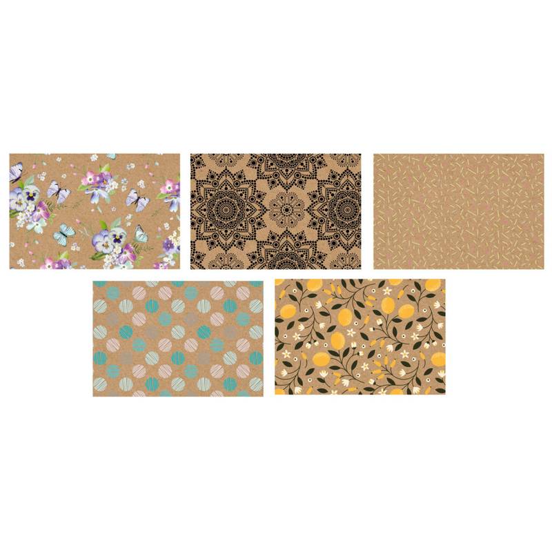 Obálky C6 KRAFT, viacfarebná Obálky C6 KRAFT, viacfarebná