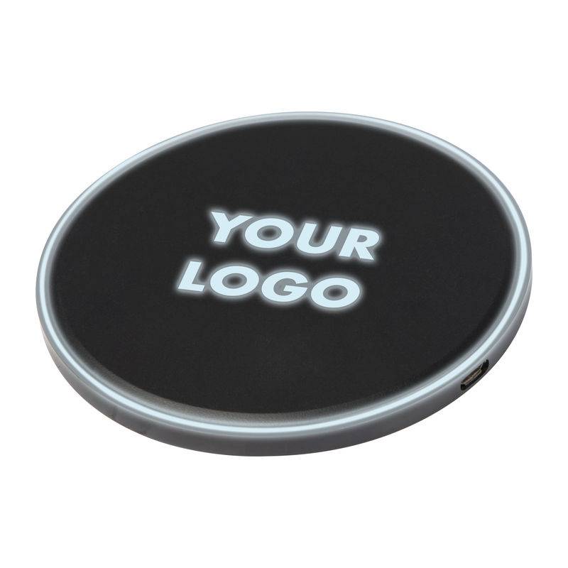 Bezdrátová nabíječka s LED displejem, černá Bezdrátová nabíječka s LED displejem, černá