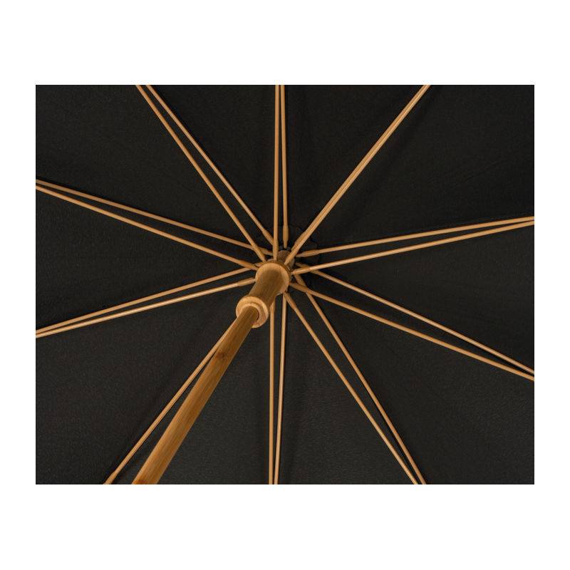 Dáždnik s bambusovou rukoväťou, čierna Dáždnik s bambusovou rukoväťou, čierna