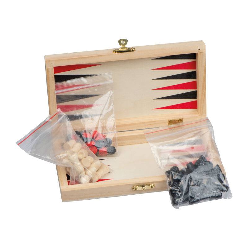 Hra backgammon - šachy - dáma, hnědá béžová Hra backgammon - šachy - dáma, hnědá béžová