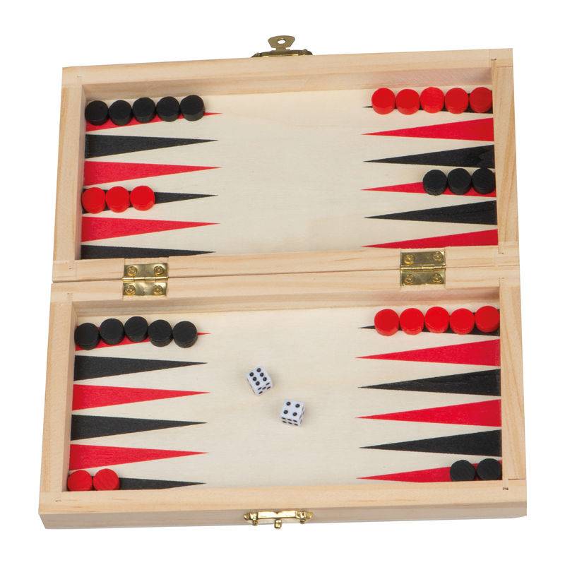 Hra backgammon - šachy - dáma, hnědá béžová Hra backgammon - šachy - dáma, hnědá béžová