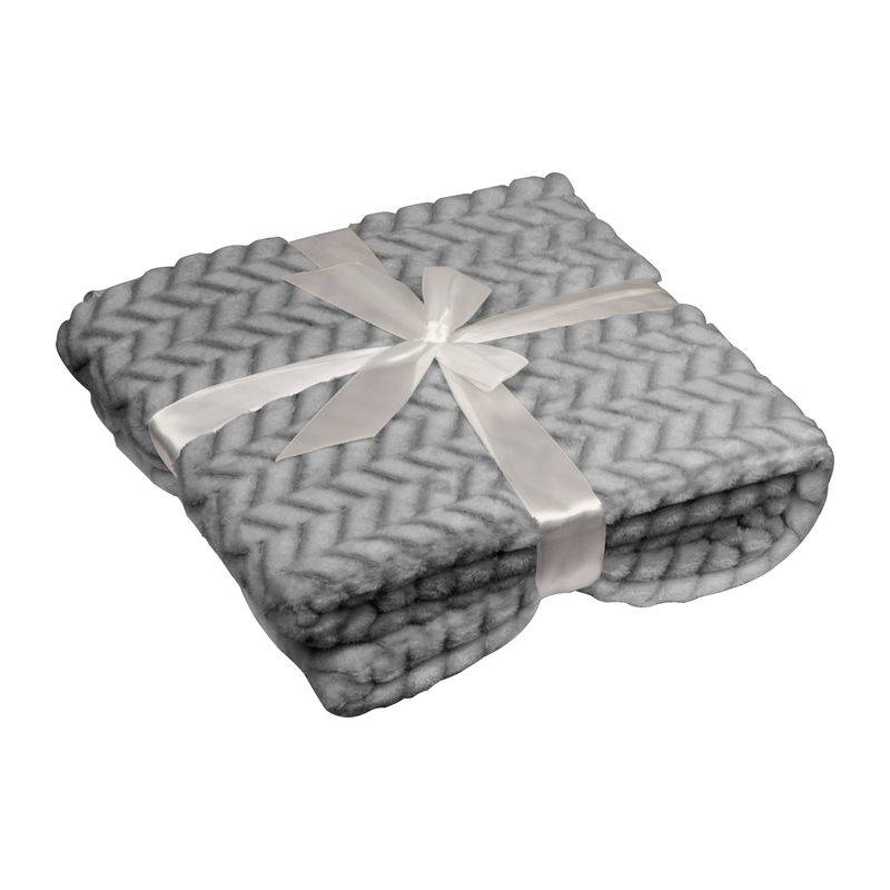 Veľká plyšová deka, sivá Veľká plyšová deka, sivá