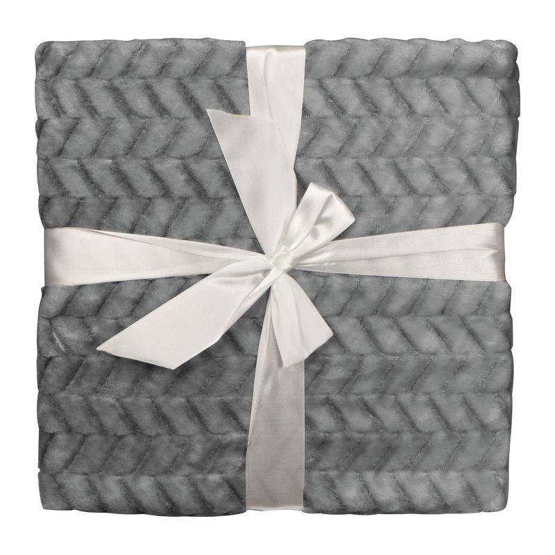 Veľká plyšová deka, sivá Veľká plyšová deka, sivá