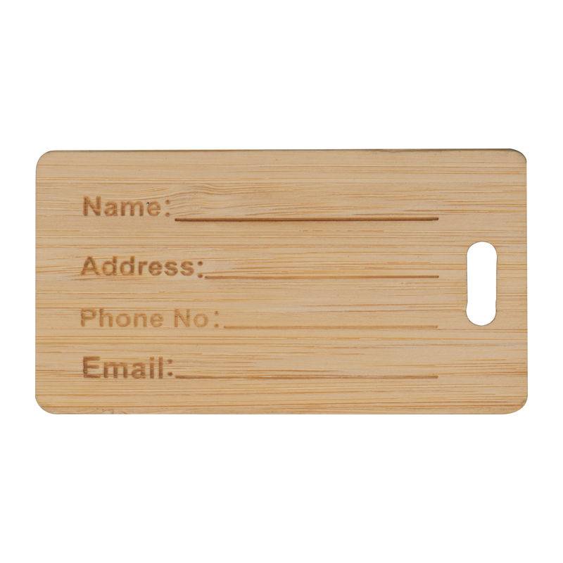 Bambusový prívesok na batožinu, hnedá béžová Bambusový prívesok na batožinu, hnedá béžová