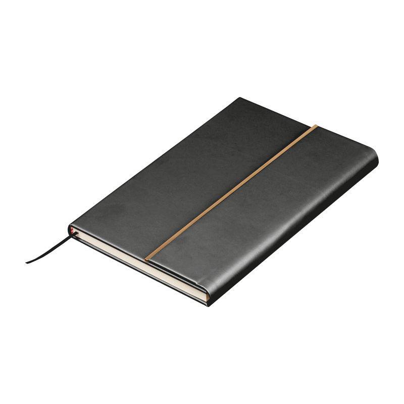 Sada zápisníku A5 a kuličkového pera, černá Sada zápisníku A5 a kuličkového pera, černá