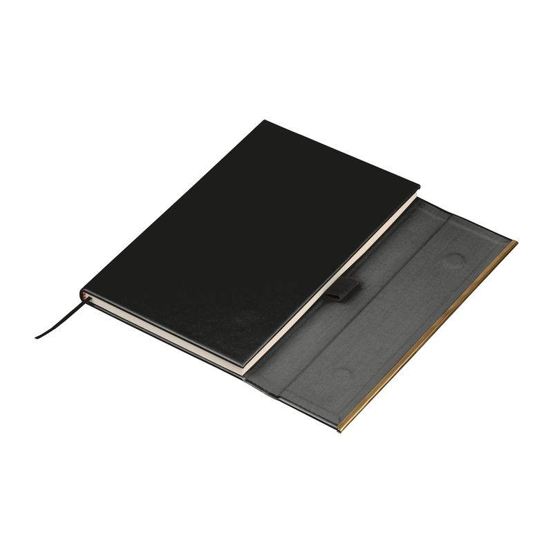 Sada zápisníku A5 a kuličkového pera, černá Sada zápisníku A5 a kuličkového pera, černá