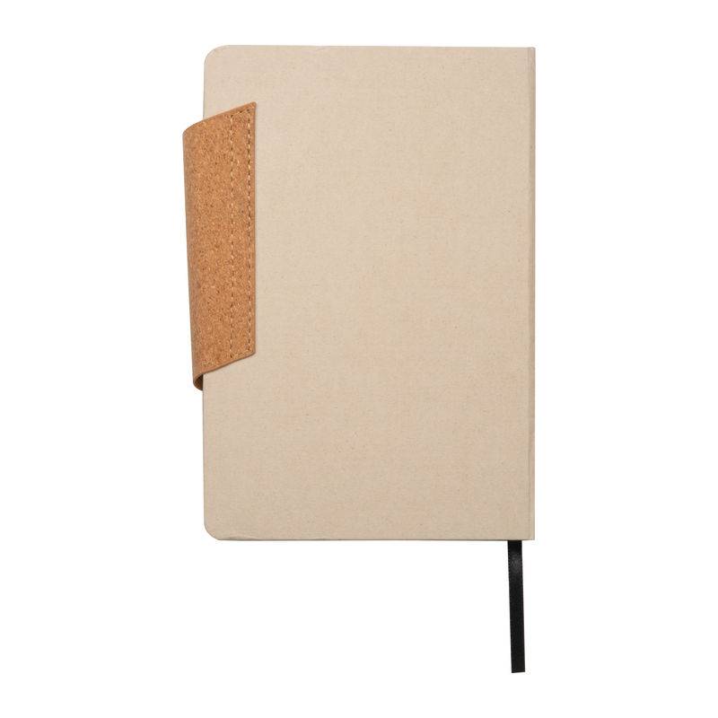Zápisník A5 s obalem z recyklovaného kartonu a mag, hnědá béžová Zápisník A5 s obalem z recyklovaného kartonu a mag, hnědá béžová