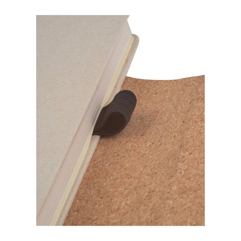 Zápisník A5 s obalem z recyklovaného kartonu a mag, hnědá béžová Zápisník A5 s obalem z recyklovaného kartonu a mag, hnědá béžová