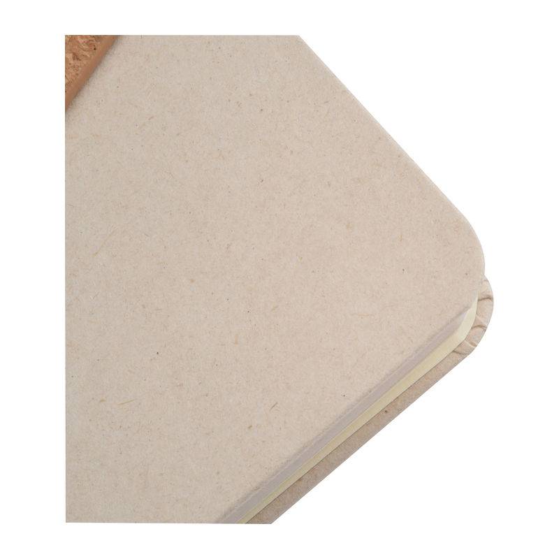 Zápisník A5 s obalem z recyklovaného kartonu a mag, hnědá béžová Zápisník A5 s obalem z recyklovaného kartonu a mag, hnědá béžová