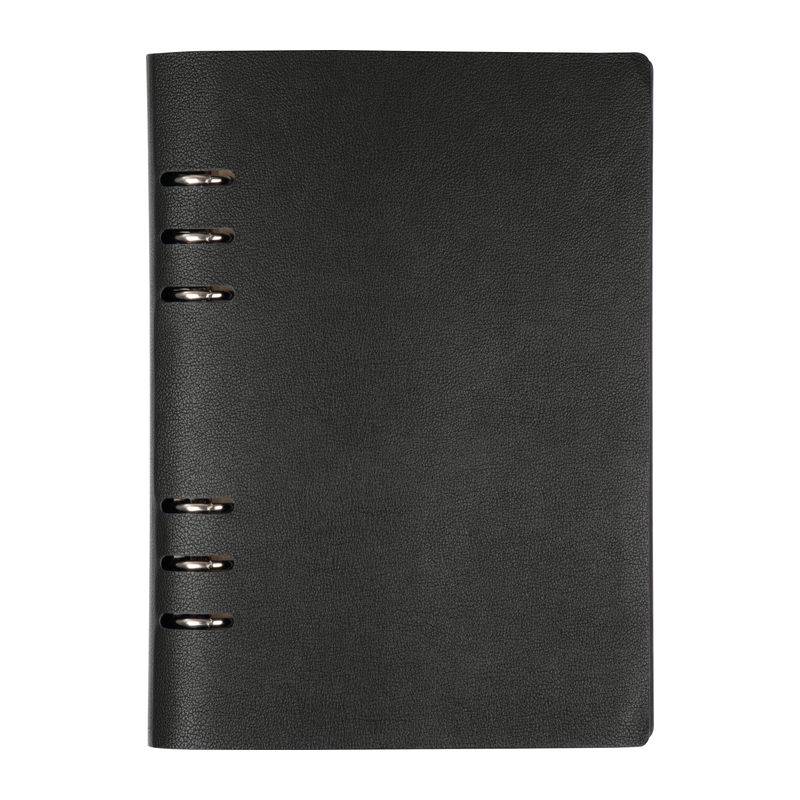 Kružkový pořadač A5 s PU obalem, černá Kružkový pořadač A5 s PU obalem, černá
