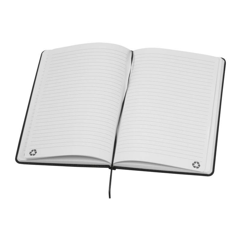 Zápisník A5 z recyklovaného papíru, černá Zápisník A5 z recyklovaného papíru, černá