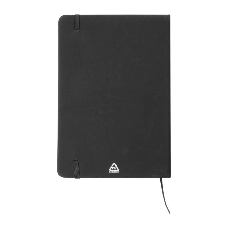 Zápisník A5 z recyklovaného papíru, černá Zápisník A5 z recyklovaného papíru, černá