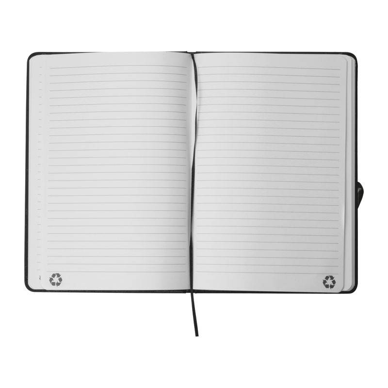 Zápisník A5 z recyklovaného papíru, černá Zápisník A5 z recyklovaného papíru, černá