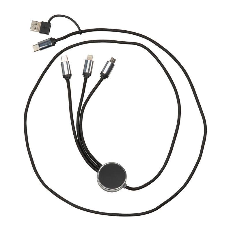 Nabíjecí kabel s osvětlením, černá Nabíjecí kabel s osvětlením, černá