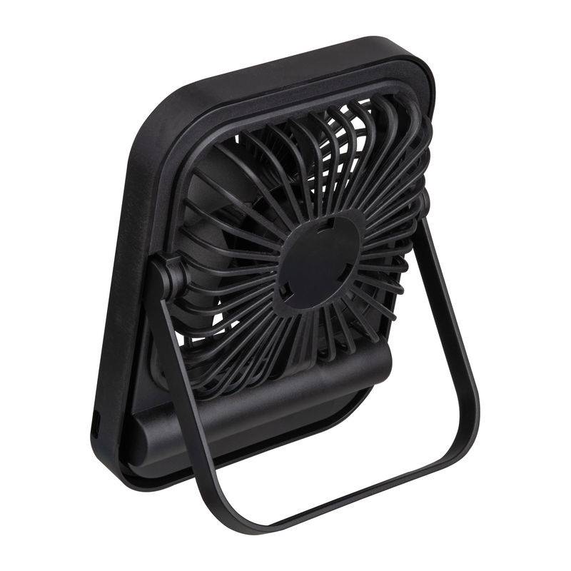 Stolní ventilátor s baterií, 500 mAh, černá Stolní ventilátor s baterií, 500 mAh, černá
