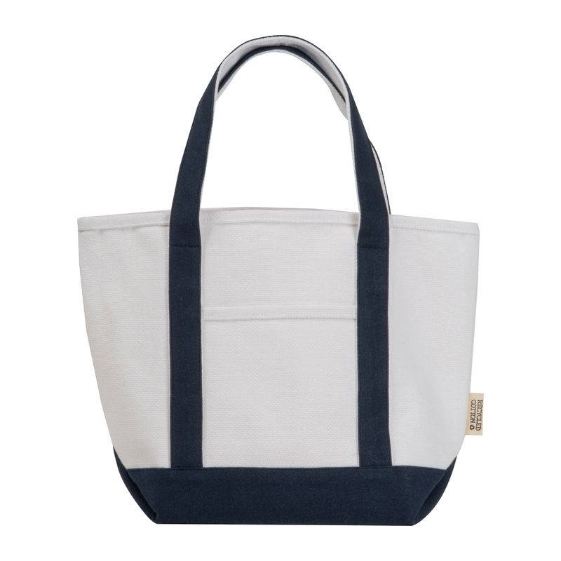 Malá taška z recyklované bavlny, hnědá béžová Malá taška z recyklované bavlny, hnědá béžová