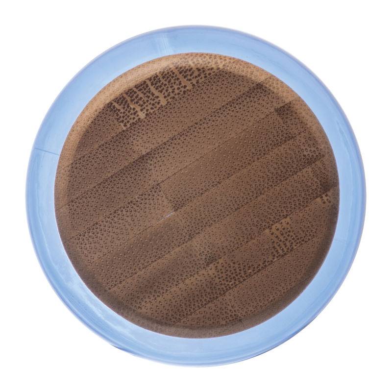 Láhev z PET s bambusovým víkem, 500 ml, modrá Láhev z PET s bambusovým víkem, 500 ml, modrá