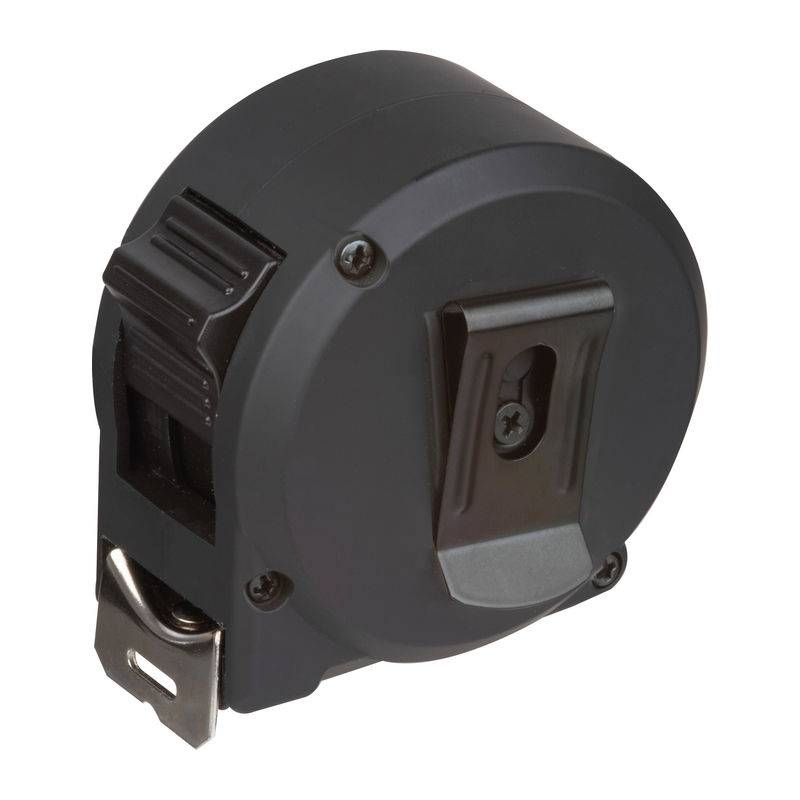 Ocelový svinovací metr s plastovým pouzdrem, 5 m, černá Ocelový svinovací metr s plastovým pouzdrem, 5 m, černá