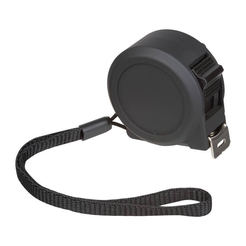 Oceľový zvinovací meter s plastovým puzdrom, 3 m, čierna Oceľový zvinovací meter s plastovým puzdrom, 3 m, čierna