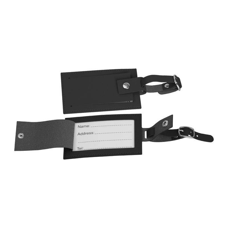 Visačka na kufor z umelej kože, čierna Visačka na kufor z umelej kože, čierna