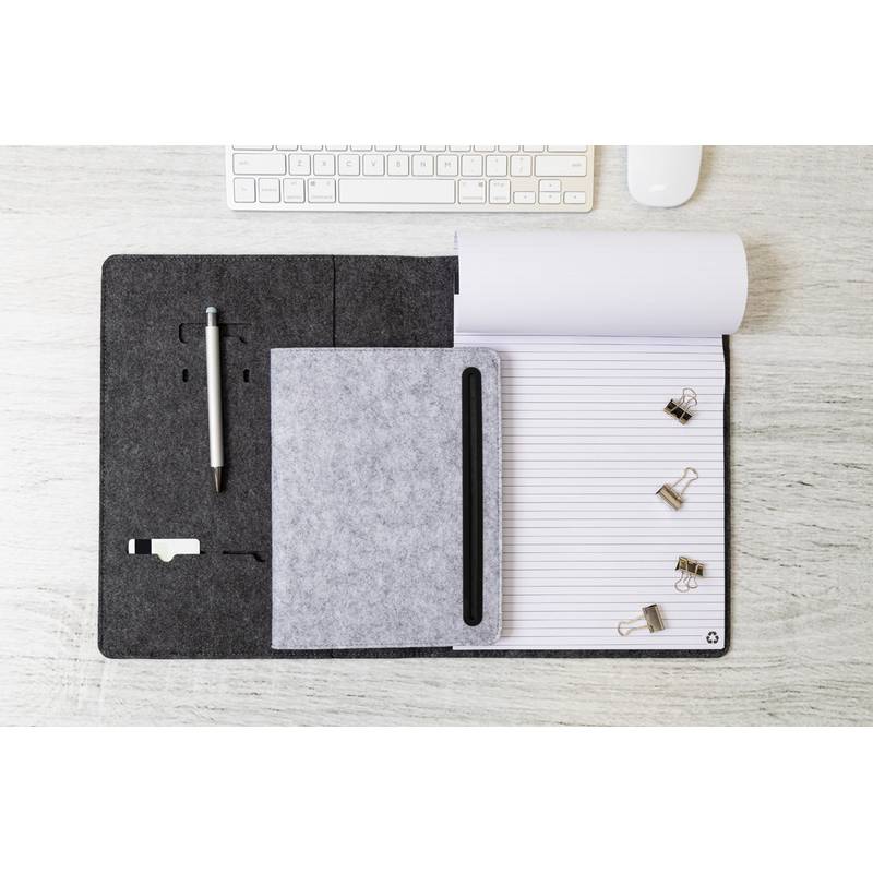 Refelt Meet A5 RPET plstěná sloha na dokumenty, šedá Refelt Meet A5 RPET plstěná sloha na dokumenty, šedá