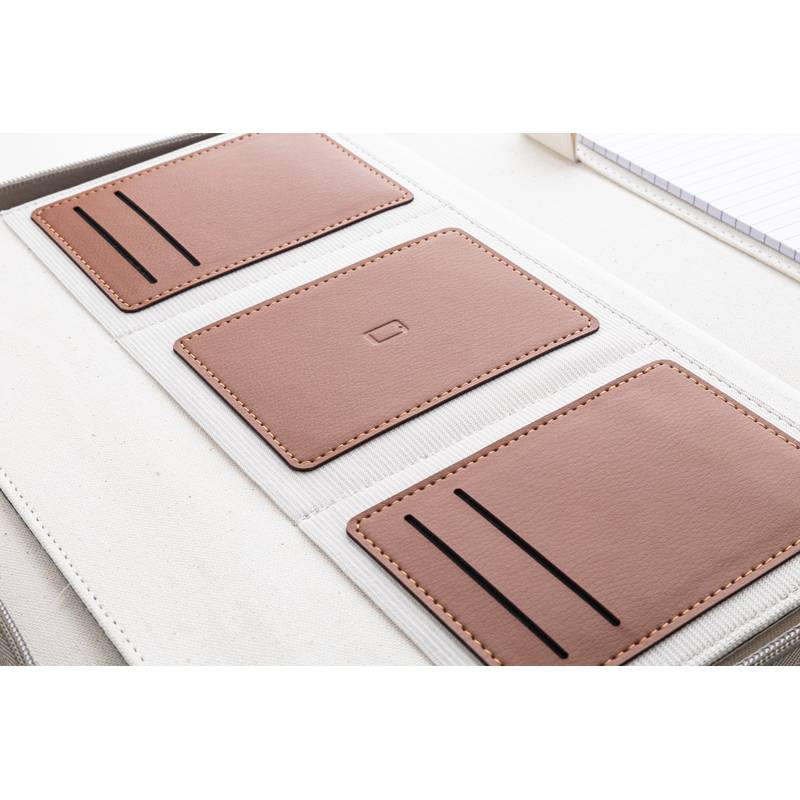 Carbasa Zip sloha na dokumenty z recyklovaného plátna, hnědá natural Carbasa Zip sloha na dokumenty z recyklovaného plátna, hnědá natural