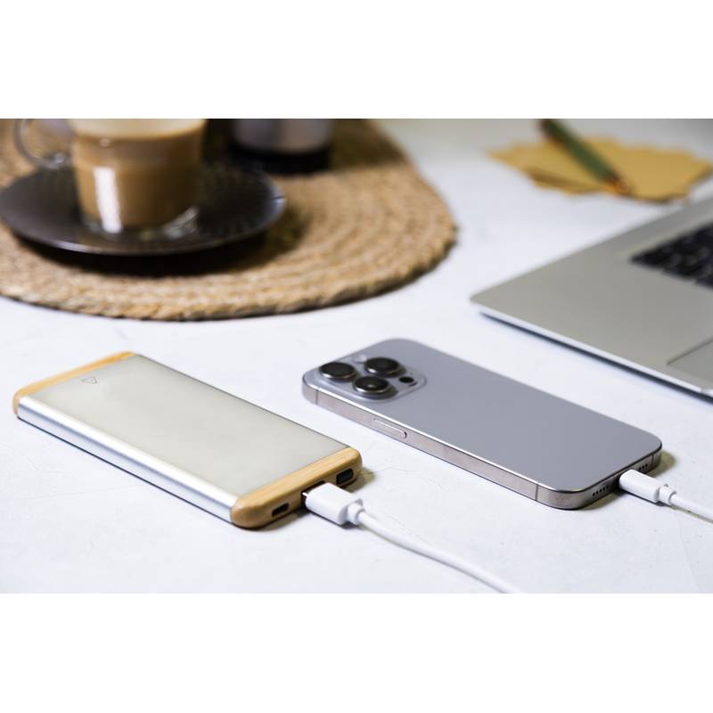 Ralubo Five power banka, sivá Silver Ralubo Five power banka, sivá Silver