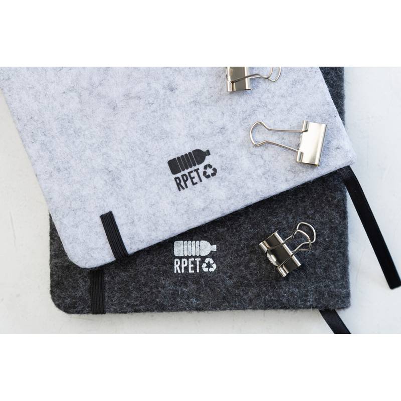 Refelt Note A5 RPET plstěný blok, šedá Refelt Note A5 RPET plstěný blok, šedá