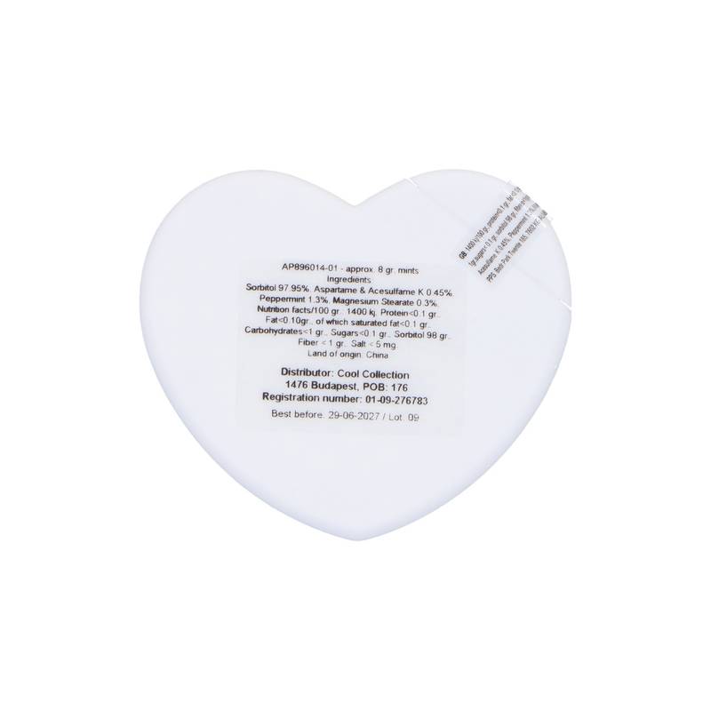 HeartMint mátové bonbóny, bílá HeartMint mátové bonbóny, bílá