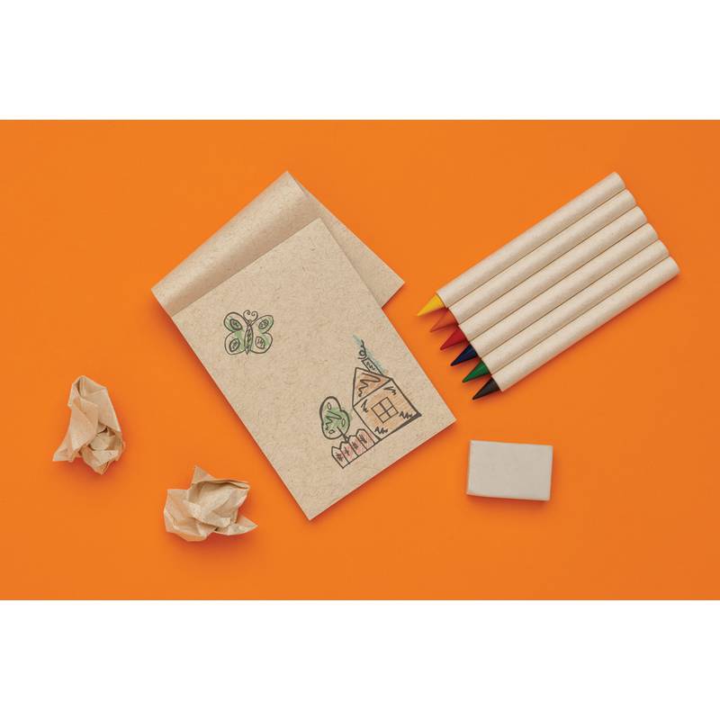 Sada 6ks farebných nekonečných ceruziek so zápisníkom Micki, biela Sada 6ks farebných nekonečných ceruziek so zápisníkom Micki, biela