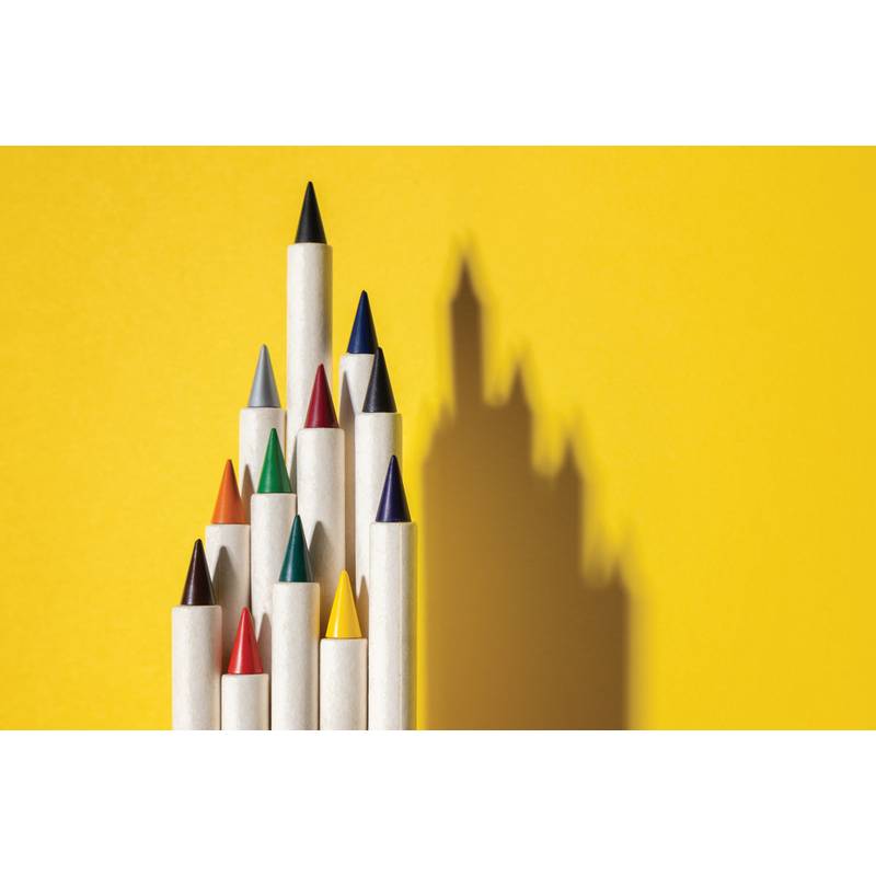 Sada 12ks farebných nekonečných ceruziek Micki GRS, biela Sada 12ks farebných nekonečných ceruziek Micki GRS, biela