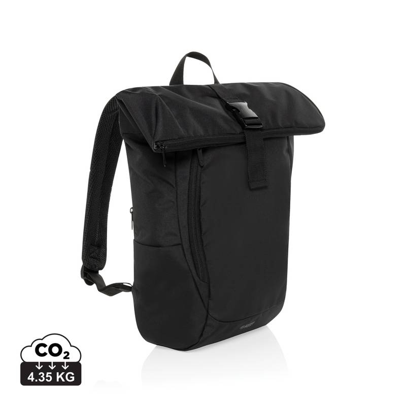 Batoh na 15.6" notebook Swiss Peak Leonard z RPET Aware™, čierna Batoh na 15.6" notebook Swiss Peak Leonard z RPET Aware™, čierna