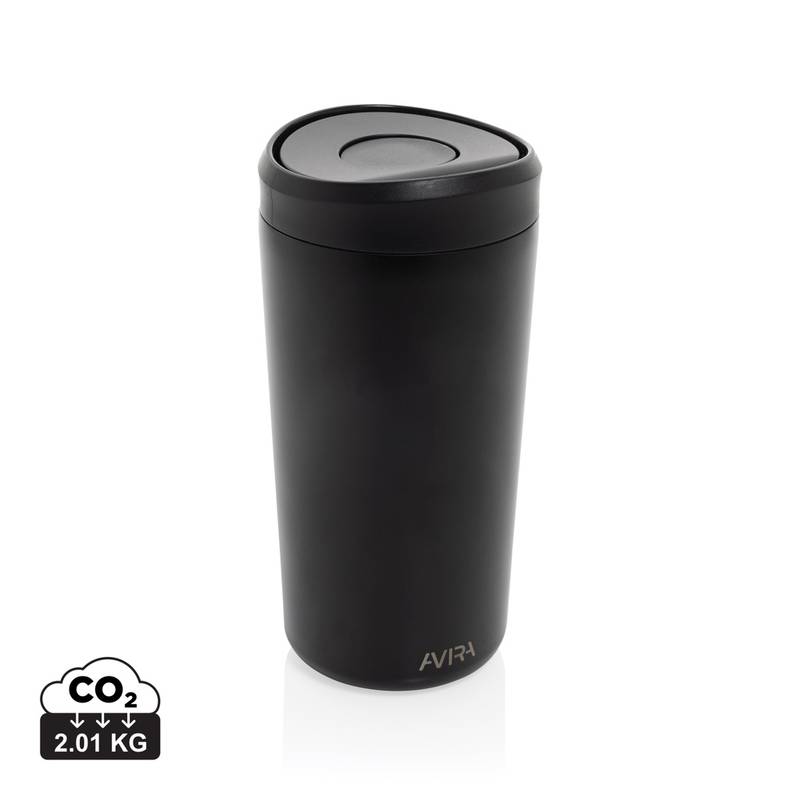Termohrnček 400ml Avira Alix z RCS recykl. nerezovej ocele, čierna Termohrnček 400ml Avira Alix z RCS recykl. nerezovej ocele, čierna