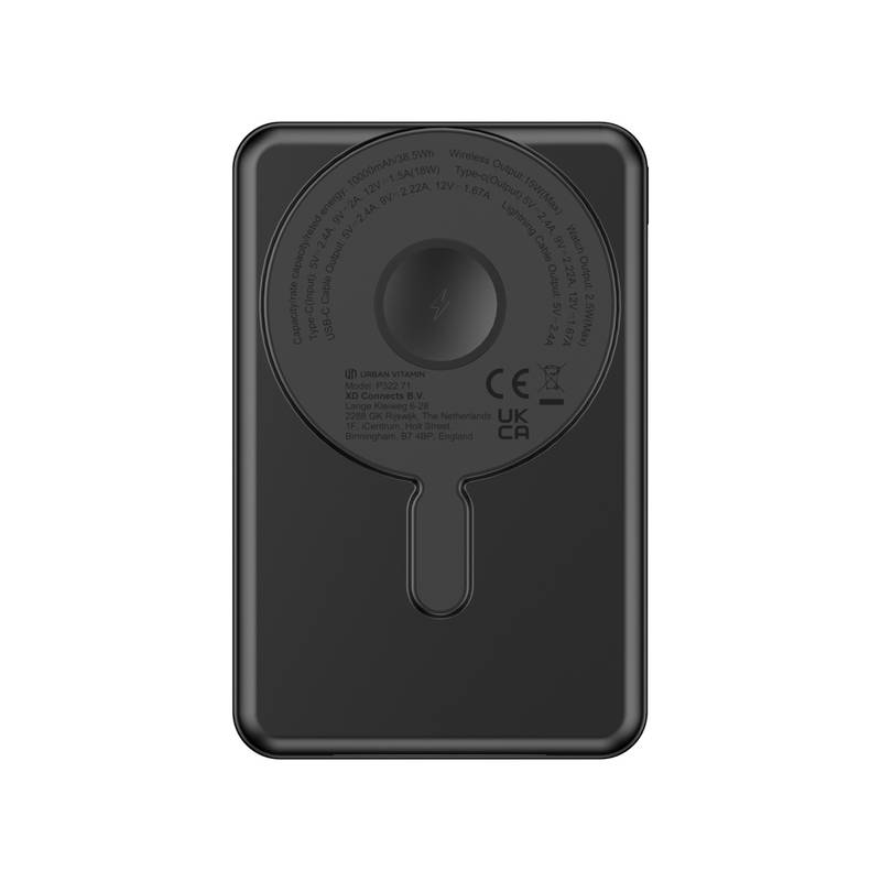Magnetická powerbanka Urban Vitamín Delano 5v1 10000mAh 20W, čierna Magnetická powerbanka Urban Vitamín Delano 5v1 10000mAh 20W, čierna