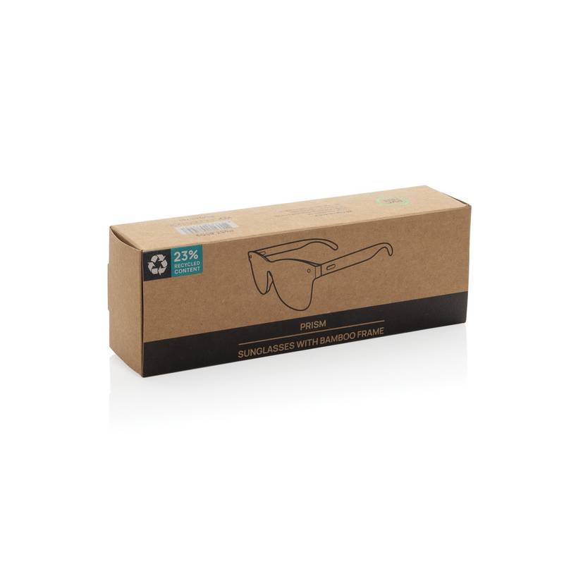 Slnečné okuliare Prism s rámom z RCS recykl. plastu a bambus, hnedá Slnečné okuliare Prism s rámom z RCS recykl. plastu a bambus, hnedá