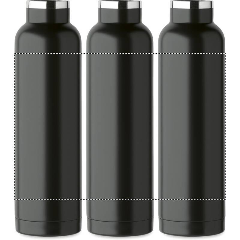 Láhev s dvojitou stěnou 660 ml, černá Láhev s dvojitou stěnou 660 ml, černá