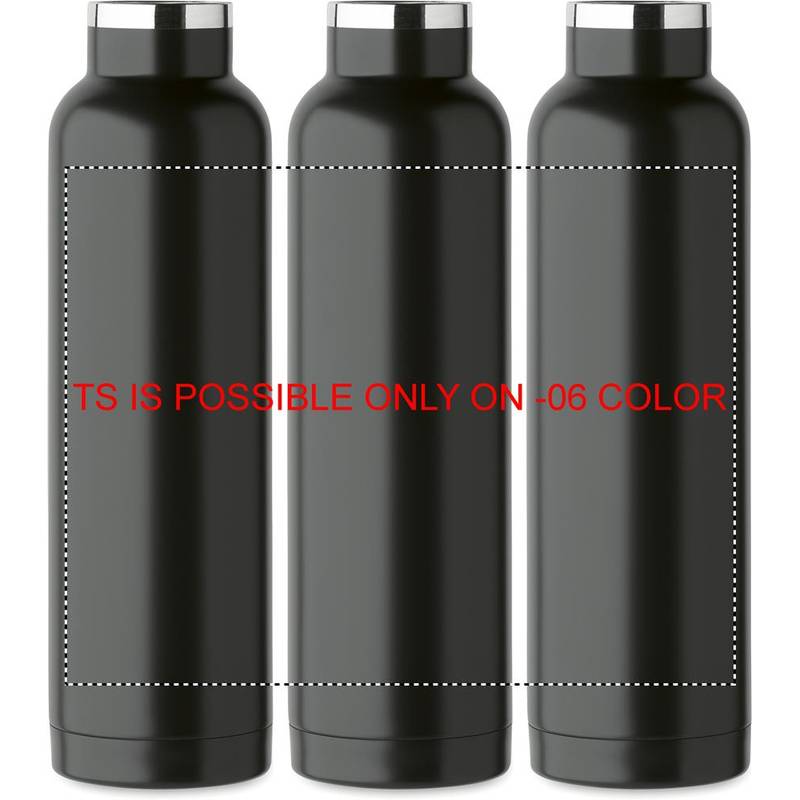 Láhev s dvojitou stěnou 660 ml, černá Láhev s dvojitou stěnou 660 ml, černá