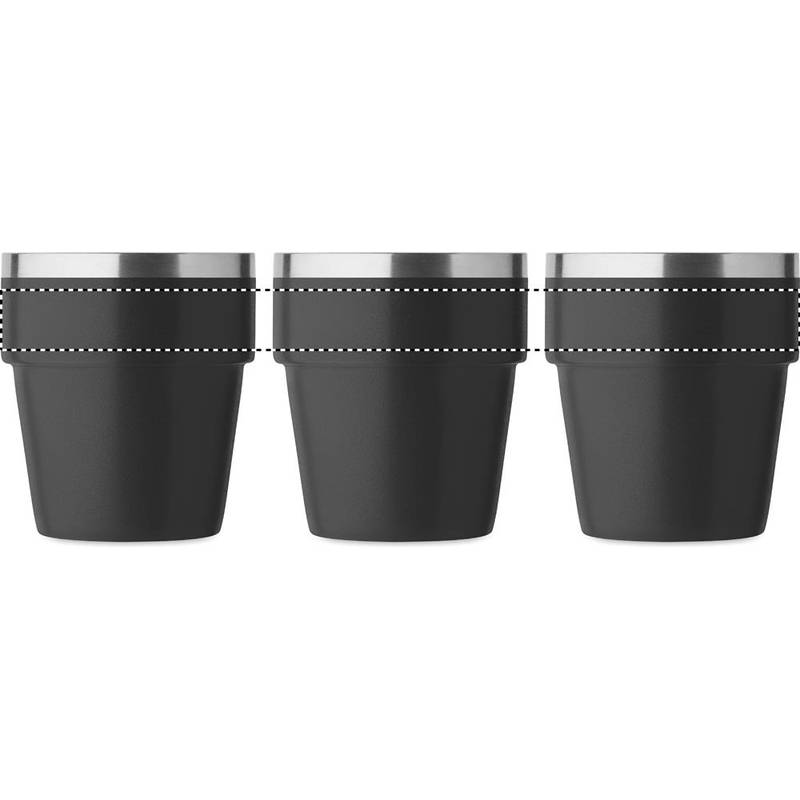 Dvojstenný pohárik 250 ml, čierna Dvojstenný pohárik 250 ml, čierna