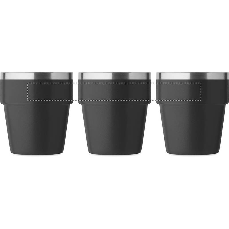 Dvojstenný pohárik 250 ml, čierna Dvojstenný pohárik 250 ml, čierna