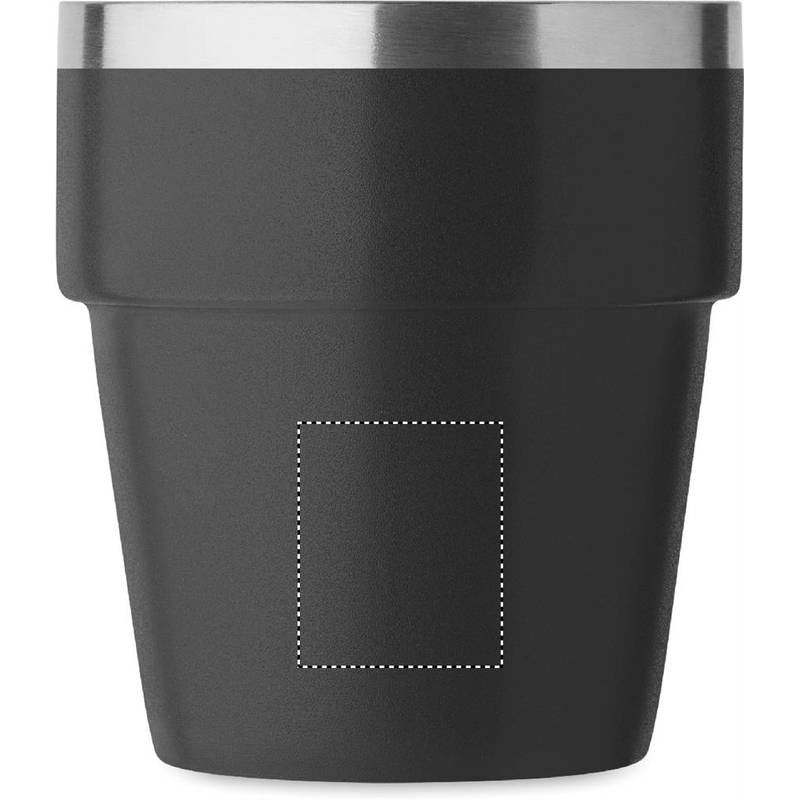 Dvojstenný pohárik 250 ml, čierna Dvojstenný pohárik 250 ml, čierna