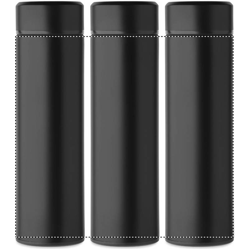 Láhev s dvojitou stěnou 500 ml, černá Láhev s dvojitou stěnou 500 ml, černá